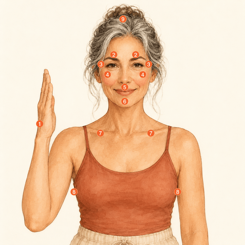 Illustration des 9 points EFT
